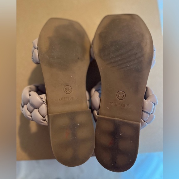 Steve Madden Taupe Spain Slide Braided Sandals Size 8.5 EUC Neutral Modern - Picture 11 of 11